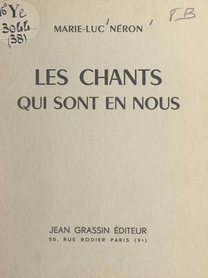 cover image of Les chants qui sont en nous